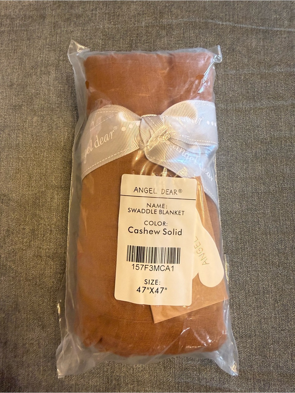 Angel Dear Cashew Solid Muslin Swaddle